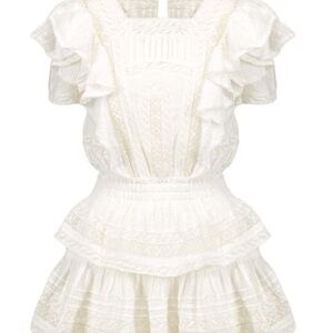 Loveshackfancy Stella mini dress white size small